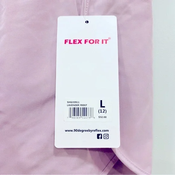 90 DEGREES By Reflex NWT 12 Girl’s Lavender Lined Sporty Athletic 2” Shorts - Picture 6 of 15